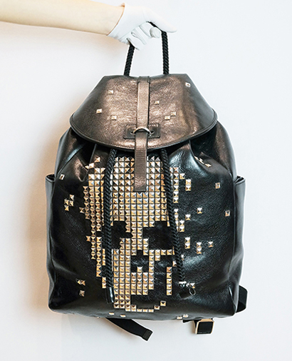 Studded Skull Backpack, front view